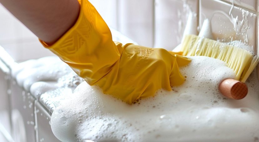 Verhuisdozen in een leeg appartement, klaar voor de schoonmaak