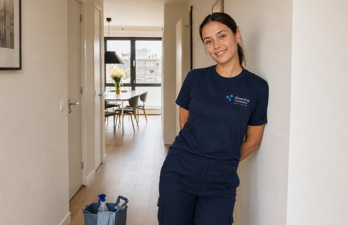 Gleaming-schoonmaker wast een camper bij zonsondergang — Let it Gleam