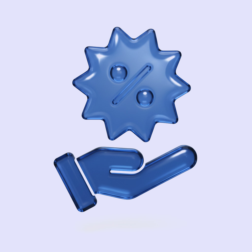 Illustratie van een kortingsbadge